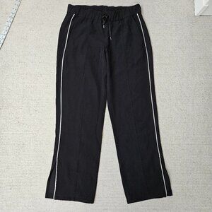 Lululemon On the Right Track Pant Black 8 Wide Straight Leg Casual Athleisure